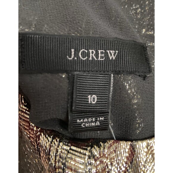 NEW J. Crew Cate Sleeveless Top 10 Silk Gold Paisley - Picture 2 of 8